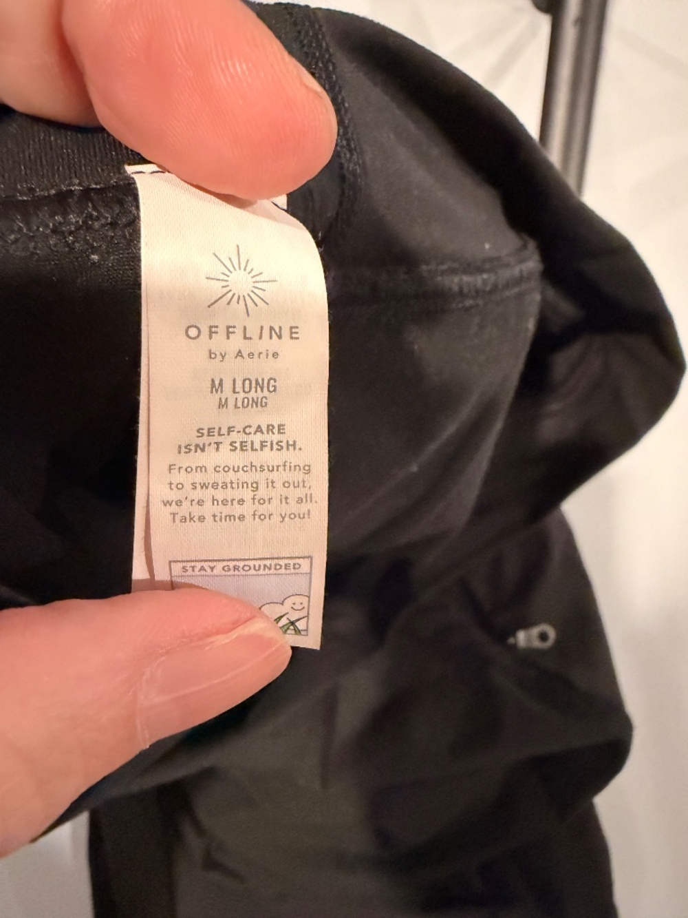 Offline by Aerie The Hugger Trouser Black Wide Leg Pants Women’s M Long Athleisu - Picture 8 of 9